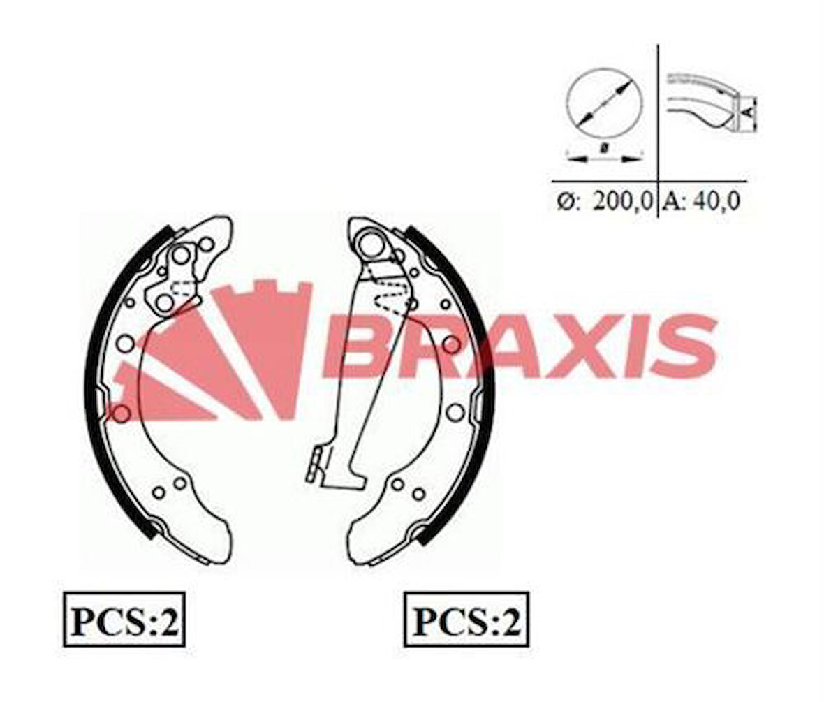 Braxıs Ac0014 Arka Fren Balatası Pabuc Cordoba Ibıza Toledo Golf III Polo Classic Favorıt Felıcıa Fabıa
