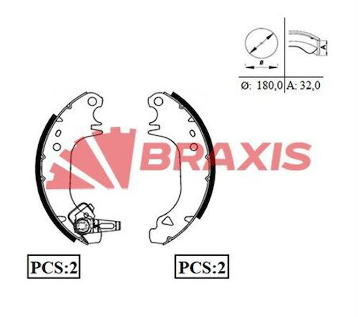 Braxıs Ac0017 Arka Fren Balatası Pabuc P106 Saxo Abssız