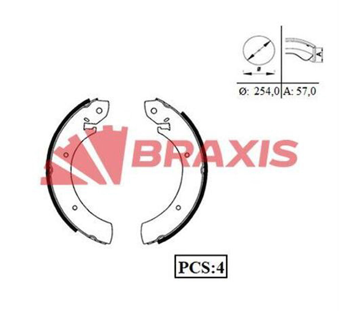 Braxıs Ac0021 Arka Fren Balatası Kampana H100 Mınıbus Kamyonet 94-05 Musso 96> Korando 96> Actyon 05> Kyron 05> Levend