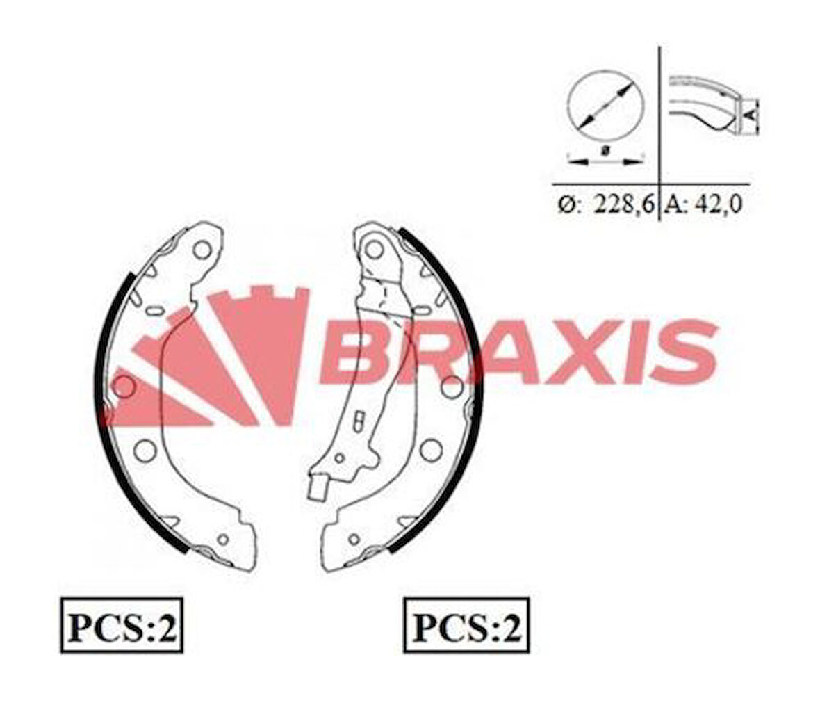 Braxıs Ac0027 Arka Fren Balatası Pabuc Kangoo 1.5Dcı 1.9Dcı (Buyuk)