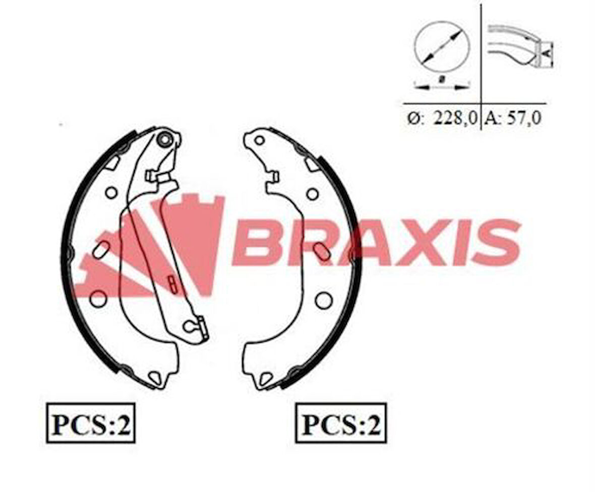 Braxıs Ac0037 Arka Fren Balatası Pabuc Connect 1.8Tdcı 02>12