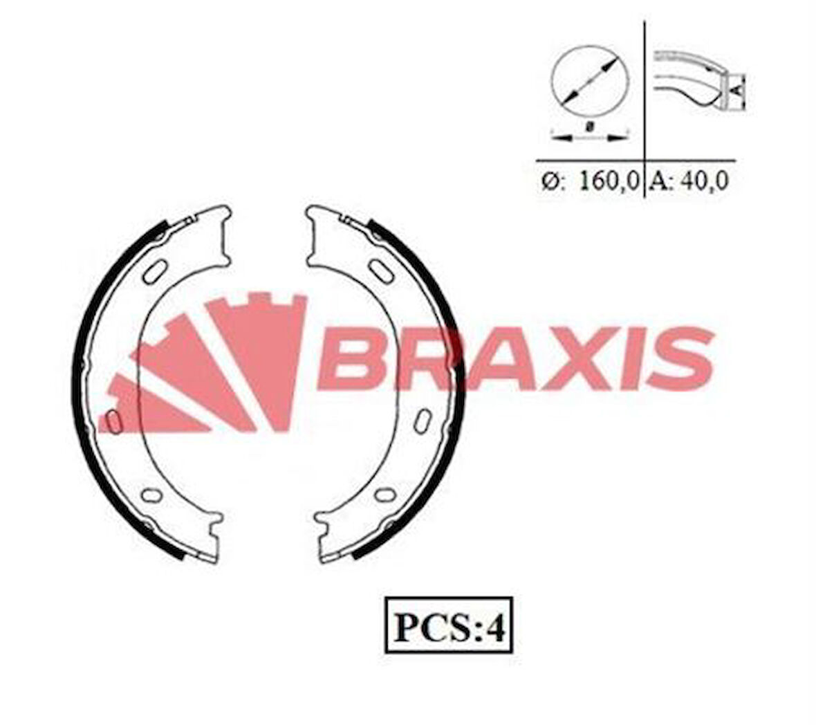 Braxıs Ac0039 Arka Fren Pabuclu Balata Lt 28 35 46 Sprinter 901 902 903 904 95>07
