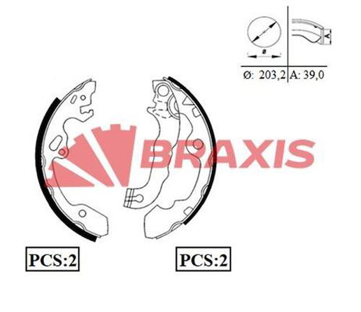 Braxıs Ac0044 Arka Fren Balatası Pabuc Focus I 1.4 16V 1.6 16V 1.8 16V 98>03