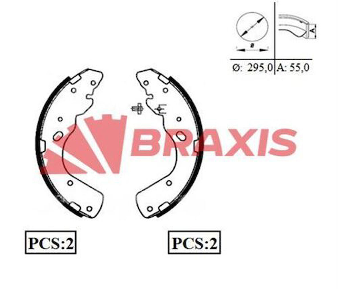 Braxıs Ac0045 Arka Fren Balatası Pabuc B2500 Pıck Up 06>15 Bt 50 Ford Ranger 06>11