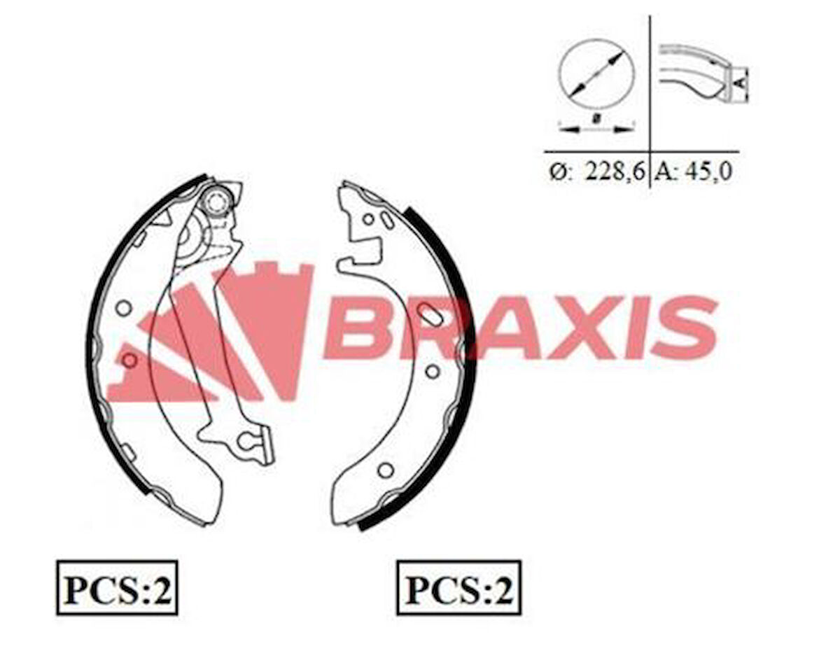 Braxıs Ac0046 Arka Fren Balatası Pabuc Mondeo I II 1.6 2.0 93>01