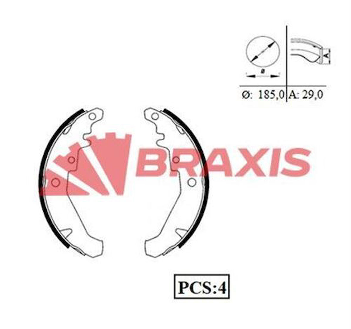 Braxıs Ac0047 Arka Fren Balatası Pabuc Palıo Siena Albea 1.2 1.3 1.4 1.6 16V