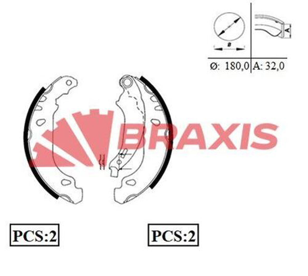Braxıs Ac0052 Arka Fren Balatası Pabuc P206 P206 (T3E) 1.1 1.4 1.4Hdı 1.6 1.9D Abs 98>