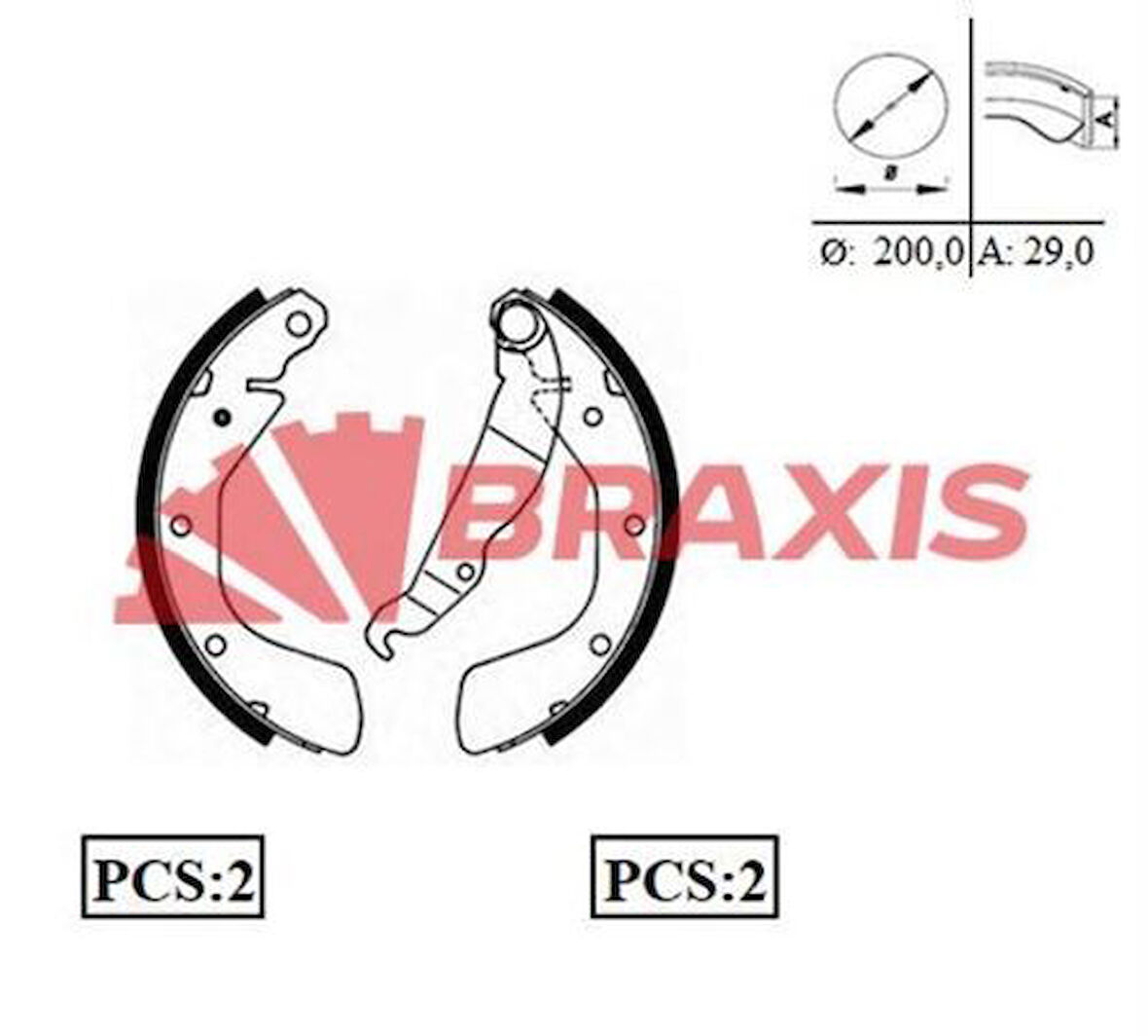 Braxıs Ac0054 Arka Fren Balatası Pabuc Ince Tıp Corsa B Astra F