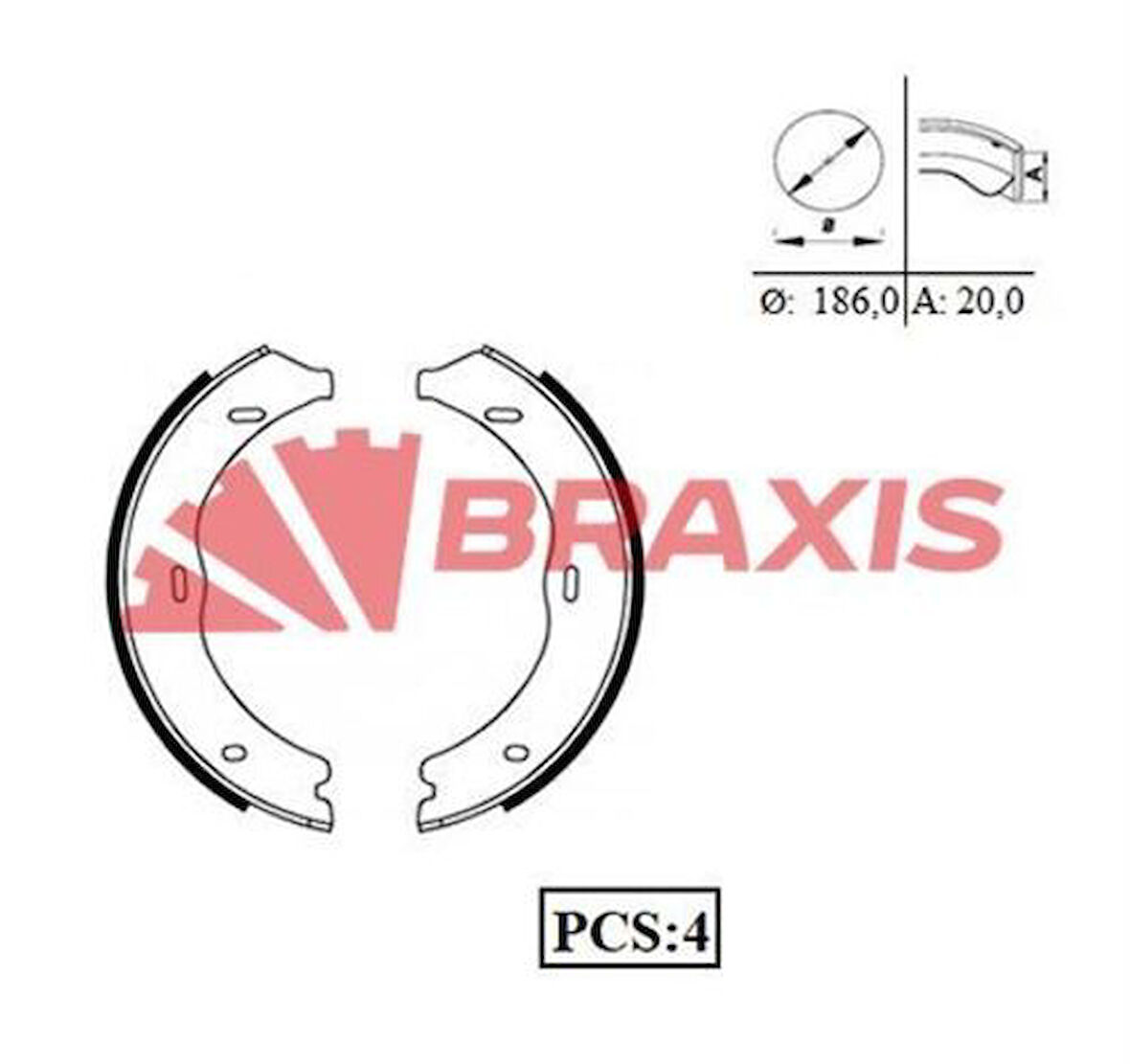 Braxıs Ac0066 Fren Balatası Arka (Park Frenı Pabucu) Vıano W639 03> Vıto W639 03> Vıto W447 14>
