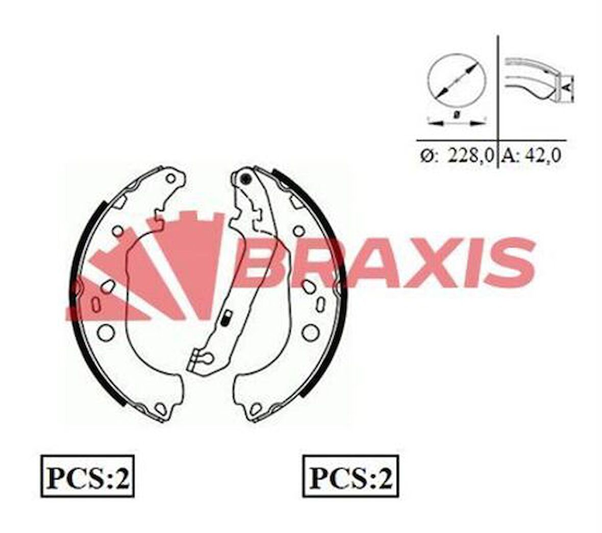 Braxıs Ac0079 Arka Fren Balatası Pabuc Focus II 04 > C Ma03>07 1.6Tı 1.6Tdcı 1.8Tdcı 2.0Tdcı Abssız