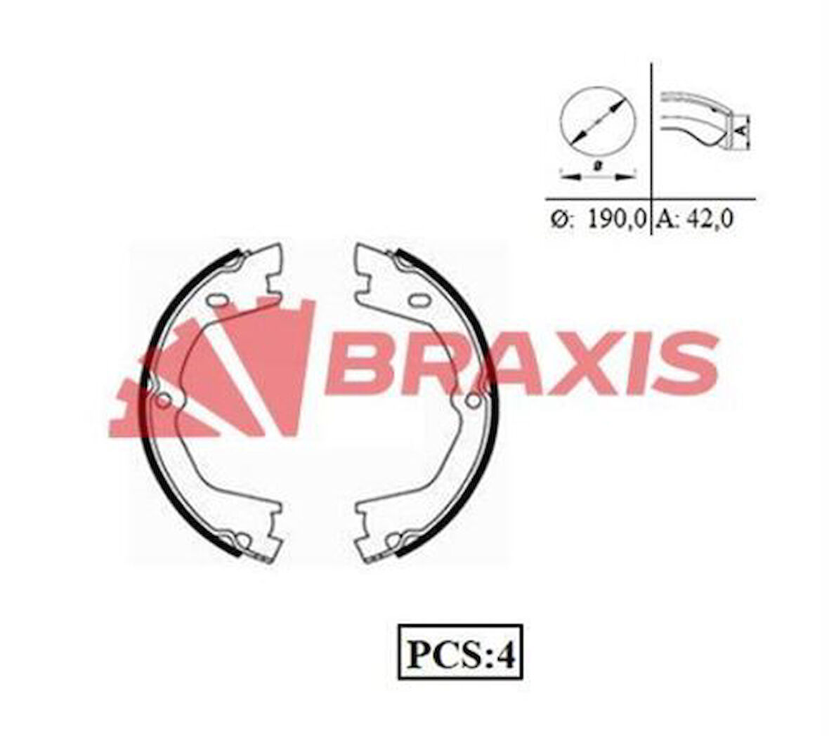 Braxıs Ac0088 Arka Fren Pabuclu Balata Daıly I II III IV V Vı 99> Mascott (90) (110) (120) 190-41