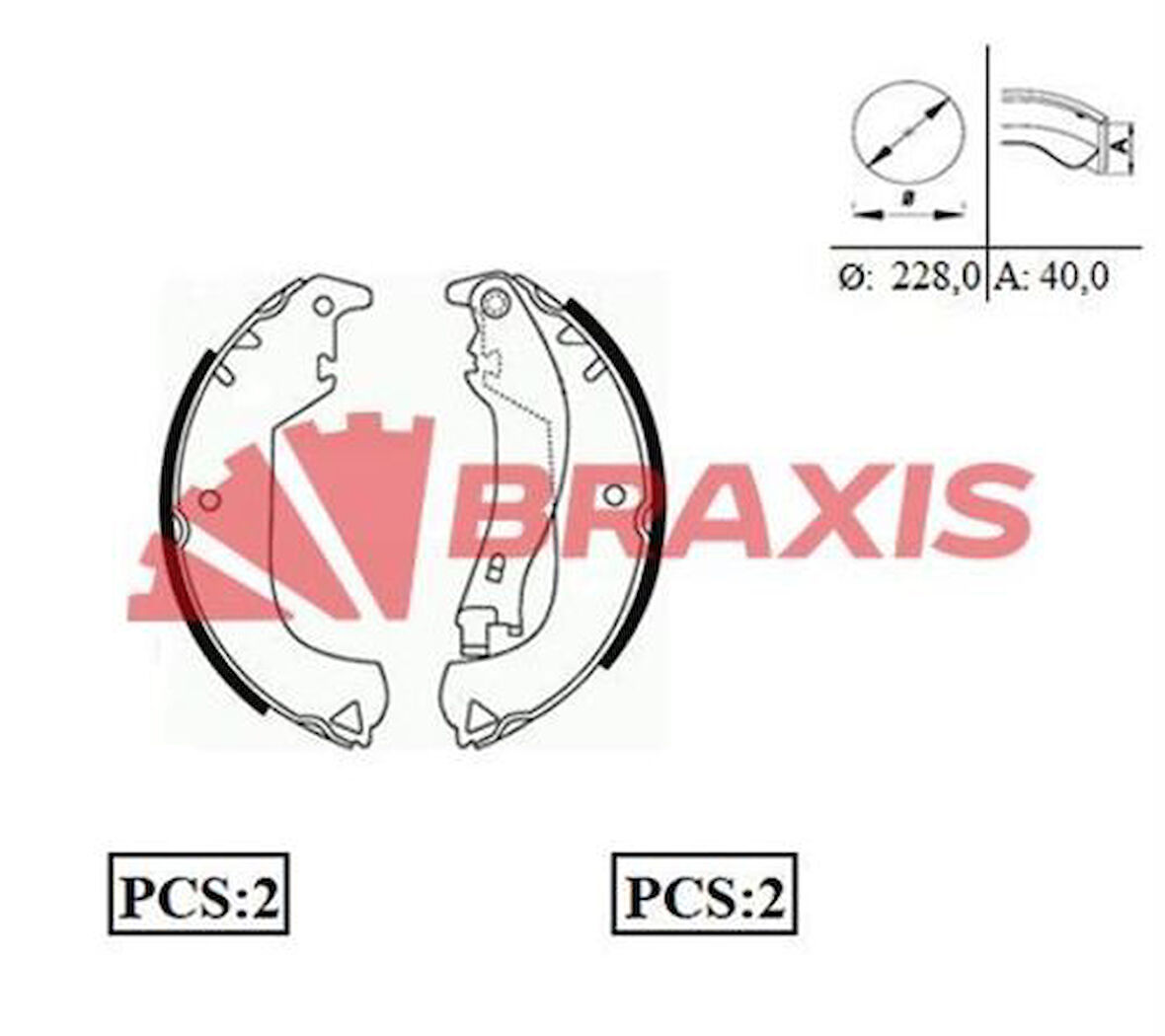Braxıs Ac0092 Arka Fren Balatası Pabuc Doblo Albea 1.2 1.3 1.4 1.6 1.8