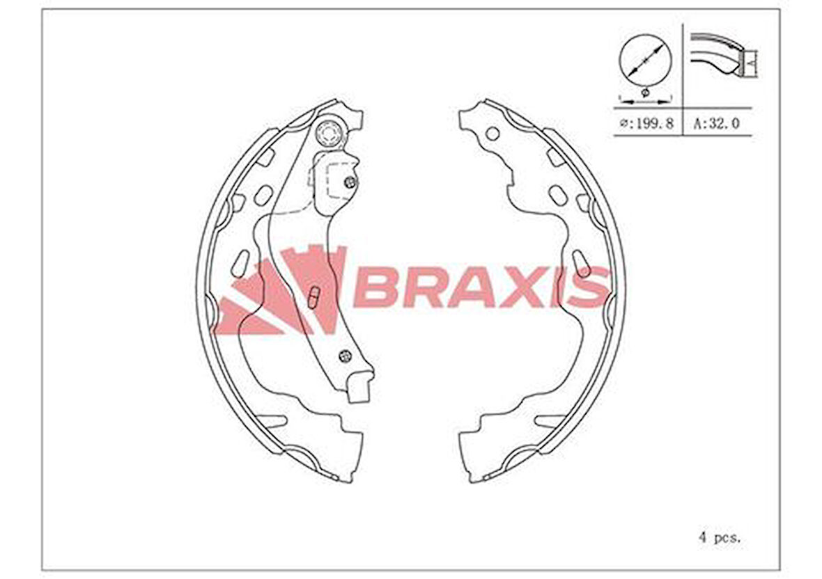 Braxıs Ac0109 Arka Fren Balatası Pabuc Toyota Verso 04-09 Yarıs 03-05 Splash 08> Suzukı Swıft III 06> Cıtroen C1 04> Agıla 10> Peugeot 107 05> 108 14> Rıtz 09> Irız 14>