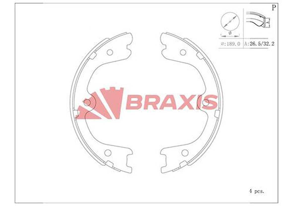 Braxıs Ac0127 Arka El Fren Balatası Pabuc Navara 08> Infınıtı F35 03-08 Patfınder 05> Murano II 10-13