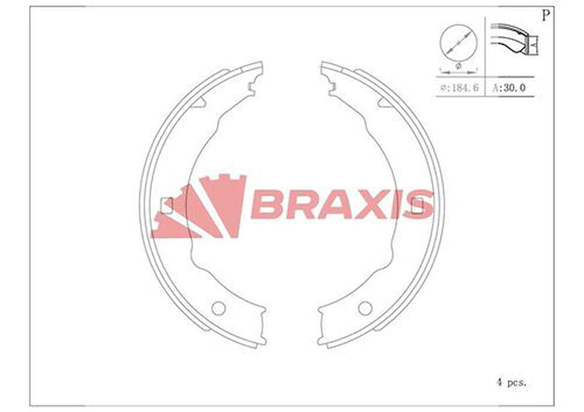 Braxıs Ac0148 El Fren Balatası 406 95> 04 607 00> 11 Xsara 1.8 98> 04 185×29