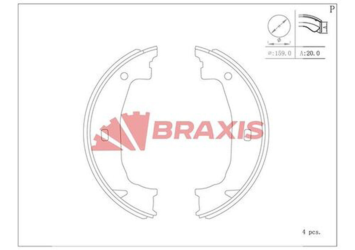 Braxıs Ac0192 El Fren Balatası Bmw F20 F21 E81 E87 E88 E82 F22 F23 F87 E45