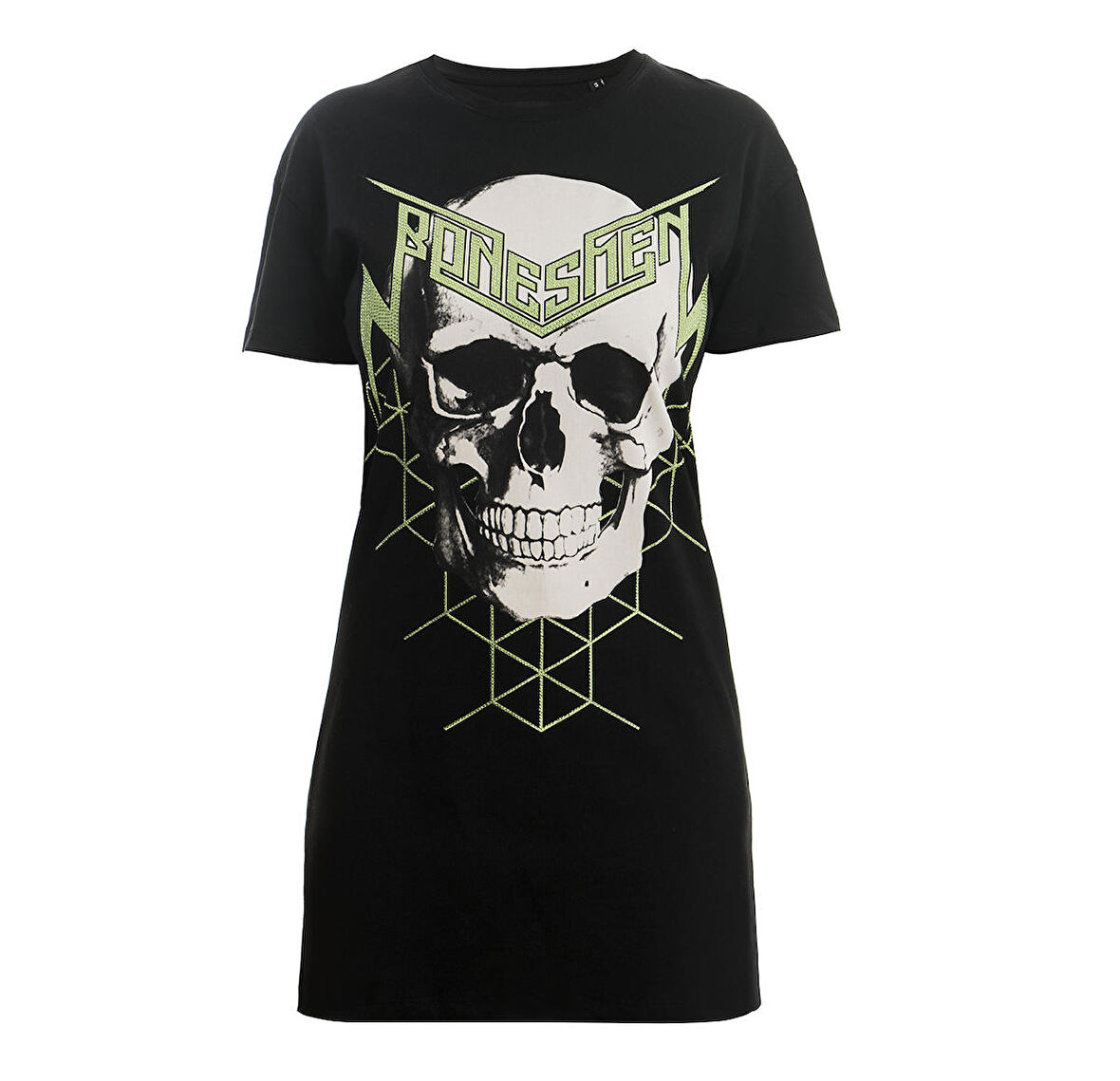 T-shirt Kısa Elbise GREEN MAGIC SKULL