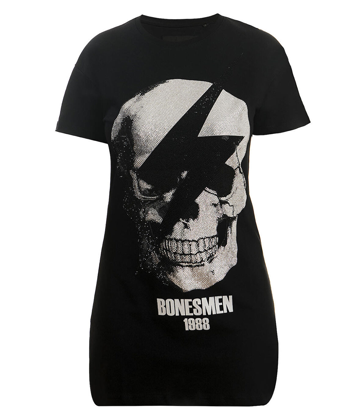 T-Shirt Kısa Elbise "Parlayan Kurukafa"