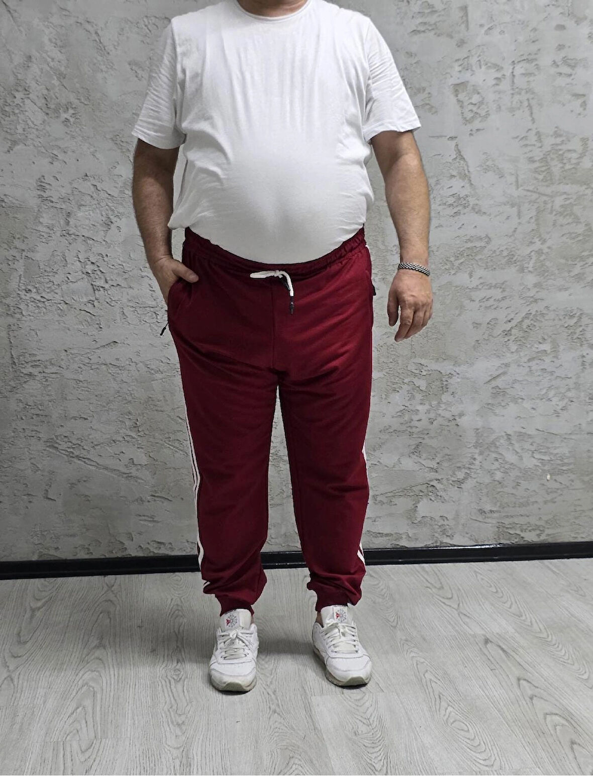 BLACK STEEL-2225-BATTAL BEDEN ŞERİTLİ EŞOFMAN