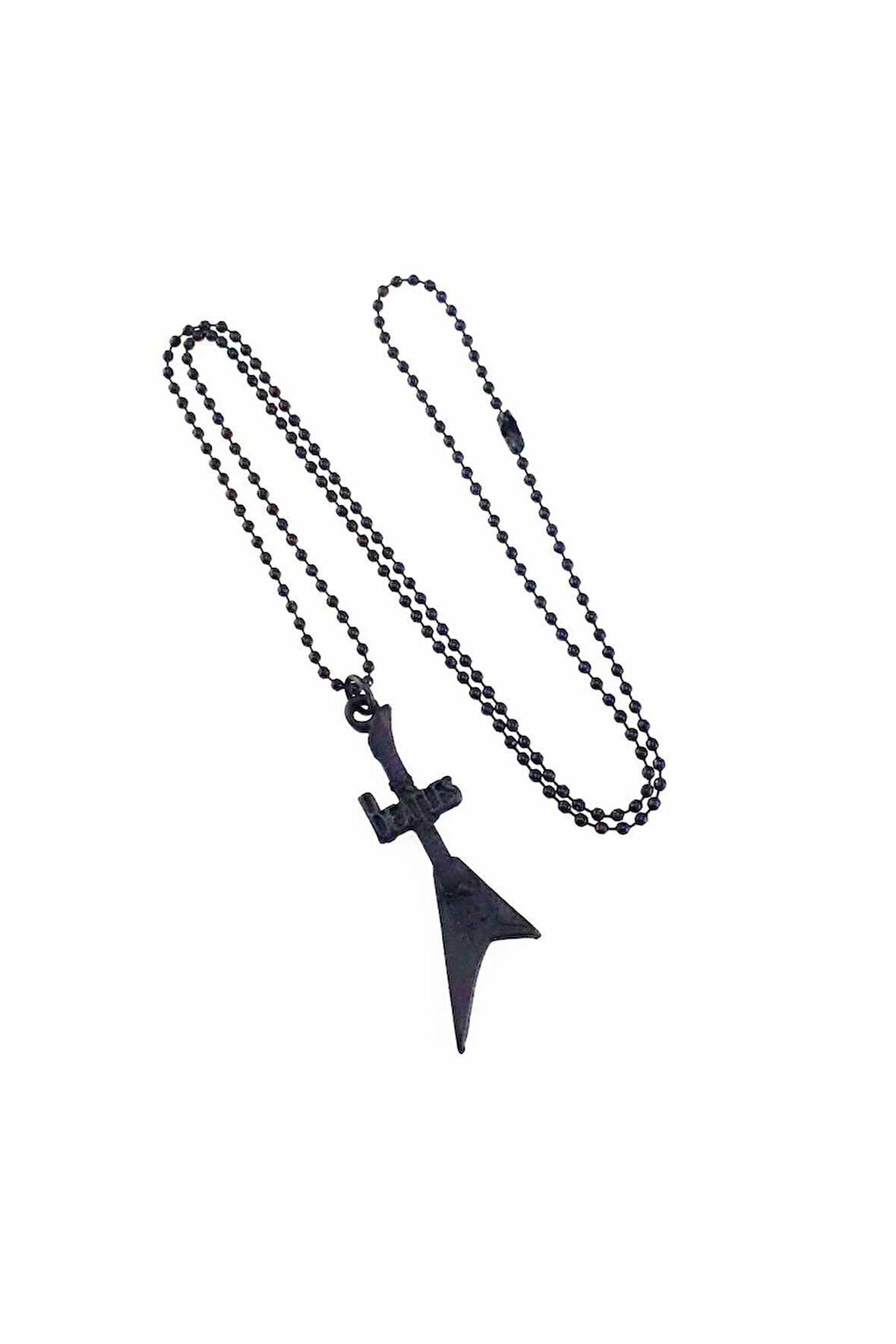 Mat Siyah Renk Erkek Kolye