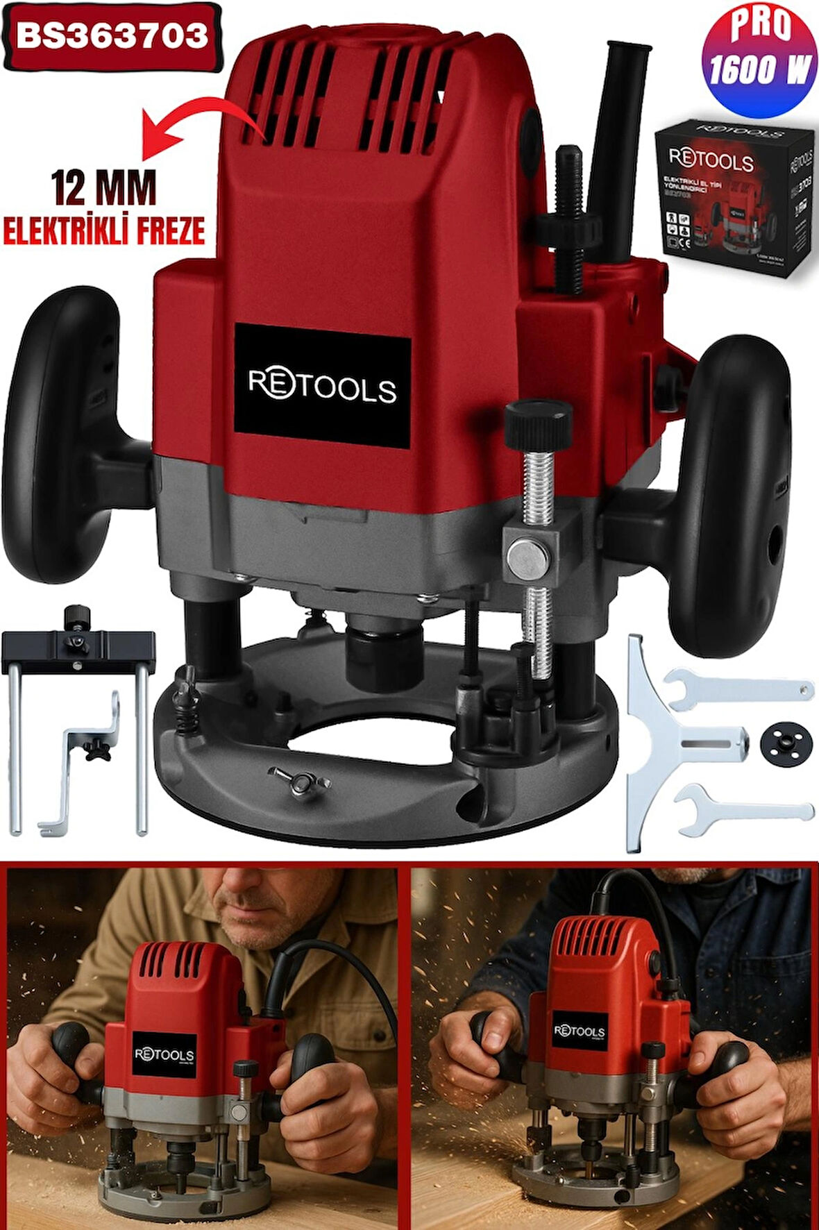 RETOOLS BORDO 12 MM ÇİFT KOLLU FREZE