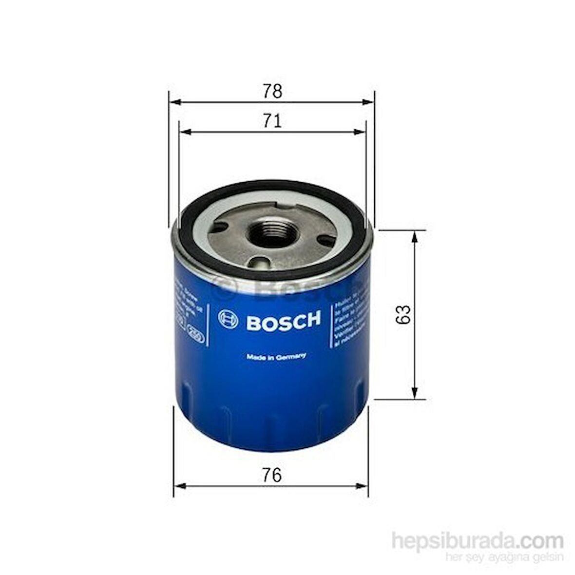 Bosch - Yağ Filtresi (Renault 9-19-Clıo-Kango-Megane) - Bsc 0 986 Tf0 030