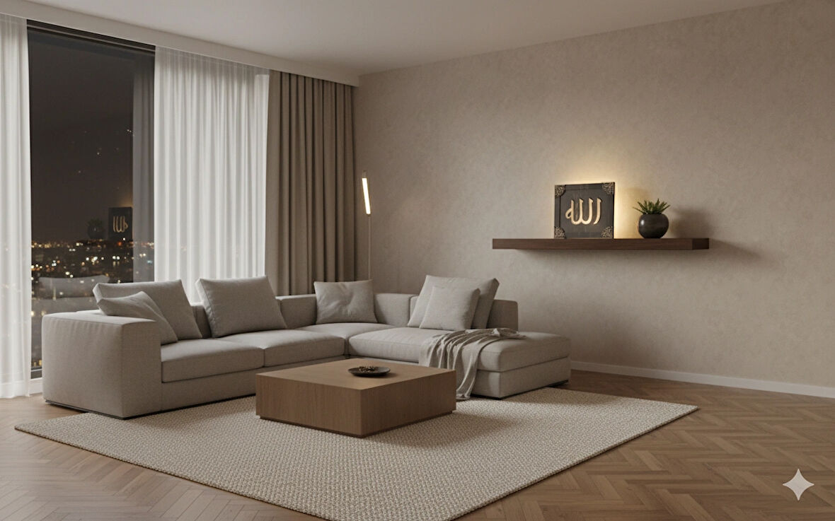 BSD Dekoratif ALLAH (C.C.) Yazılı Çerçeve