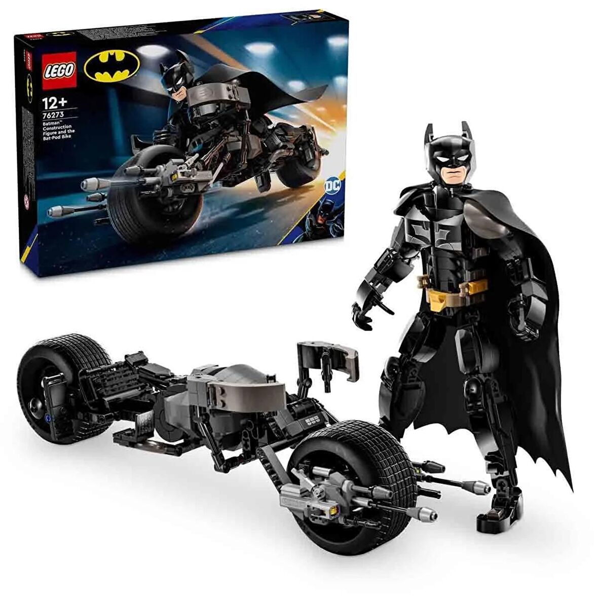 LEGO® DC Batman#: Batman Yapım Figürü ve Bat-Pod Motosiklet 76273 - 12 Yaş ve Üzeri Süper Kahraman Sevenler için Kara Şövalye Süper Kahraman Model Yapım Seti (713 Parça)