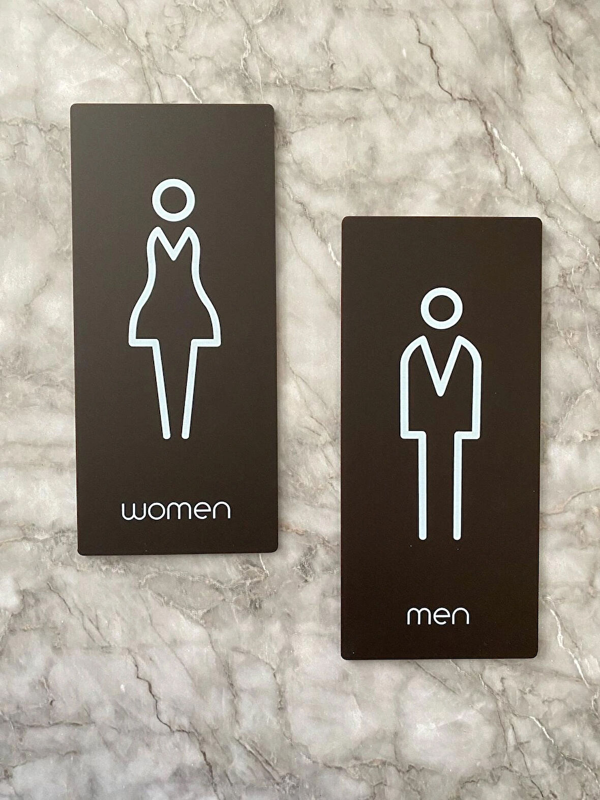 Bitter Serisi Dikey Kadın&Erkek WC Yönlendirme Levha Seti