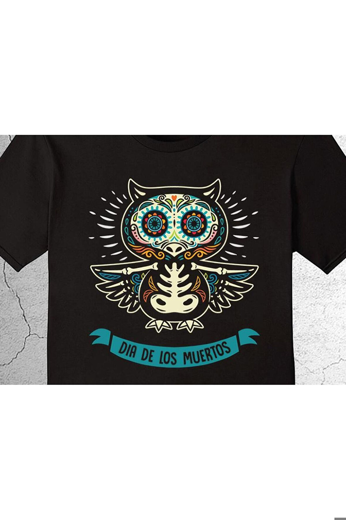 Baykuş Owl Dia De Los Muertos Tişört Çocuk T-shirt