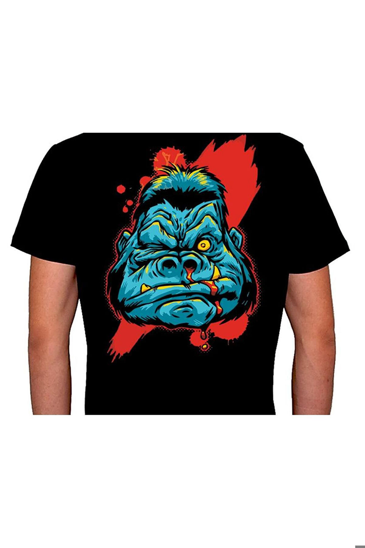 Goril Maymun King Kong Retro Şempanze Tişört Unisex T-shirt