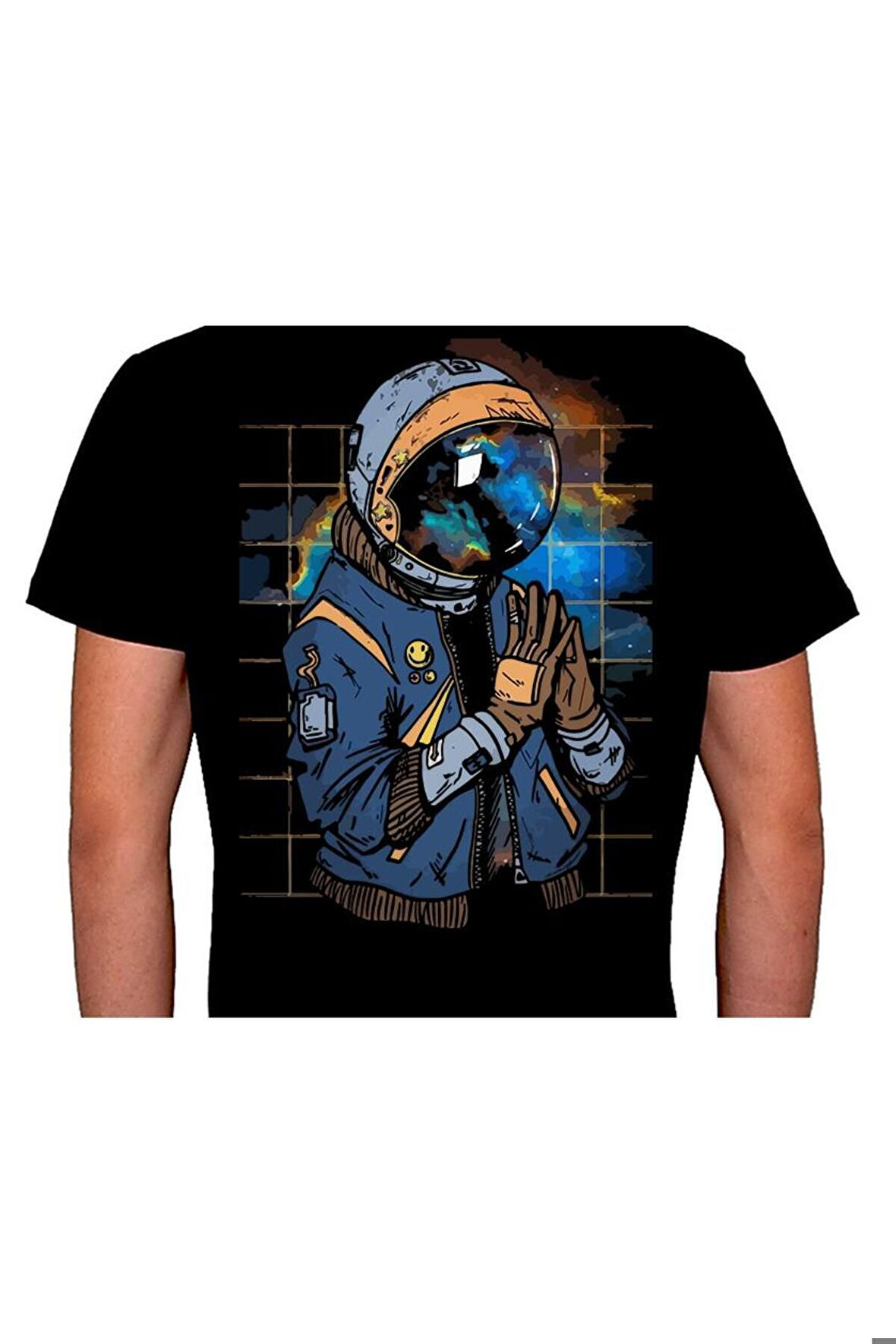 Astronot Cosmos Galaksi Samanyolu Meditasyon Tişört Unisex T-shirt