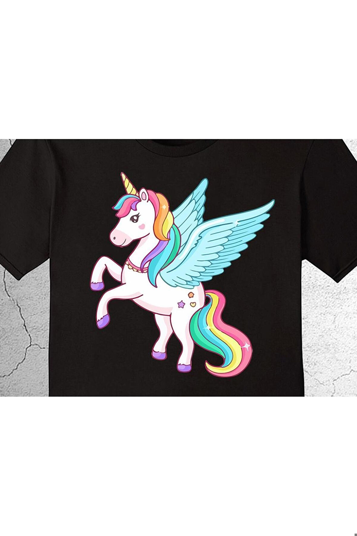 Unicorn Gökkuşağı Tek Boynuzlu At Tişört Çocuk T-shirt