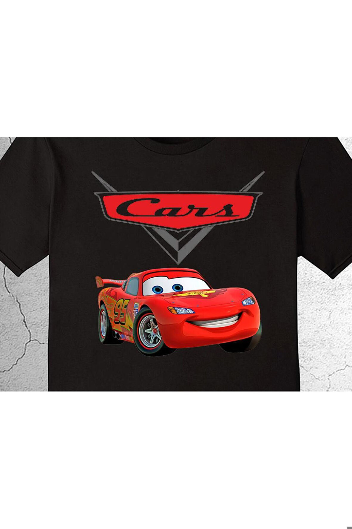 Car Şimşek Mcqeen Arabalar Kırmızı Araba Tişört Çocuk T-shirt