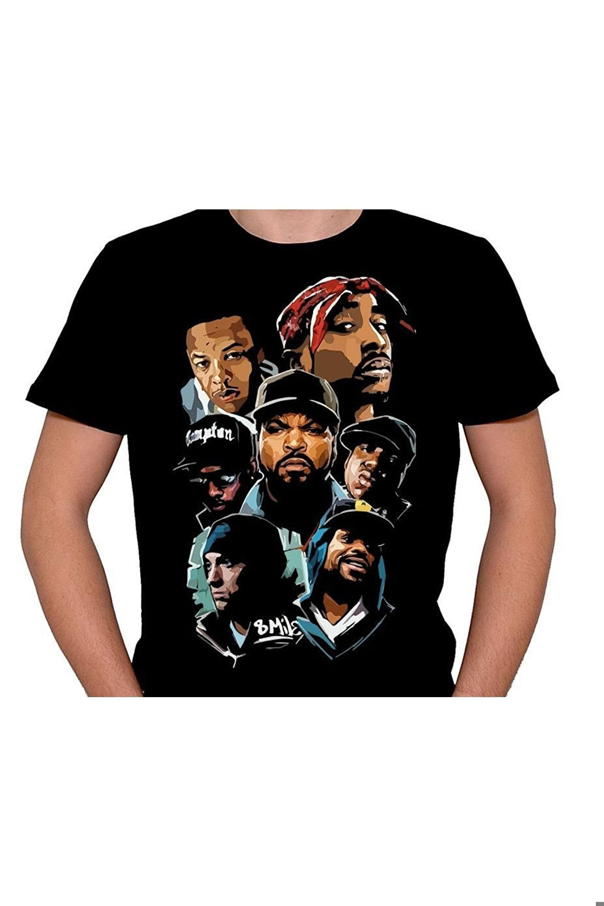Rap Rapstar's Eminem 2pac Biggie Tişört Unisex T-shirt