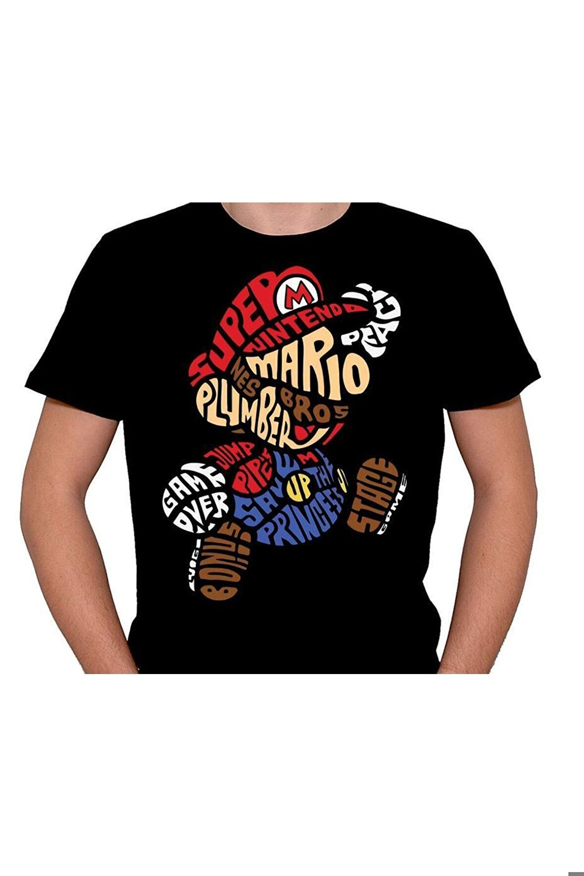Super Mario Game Ateri Kaset Tişört Unisex T-shirt