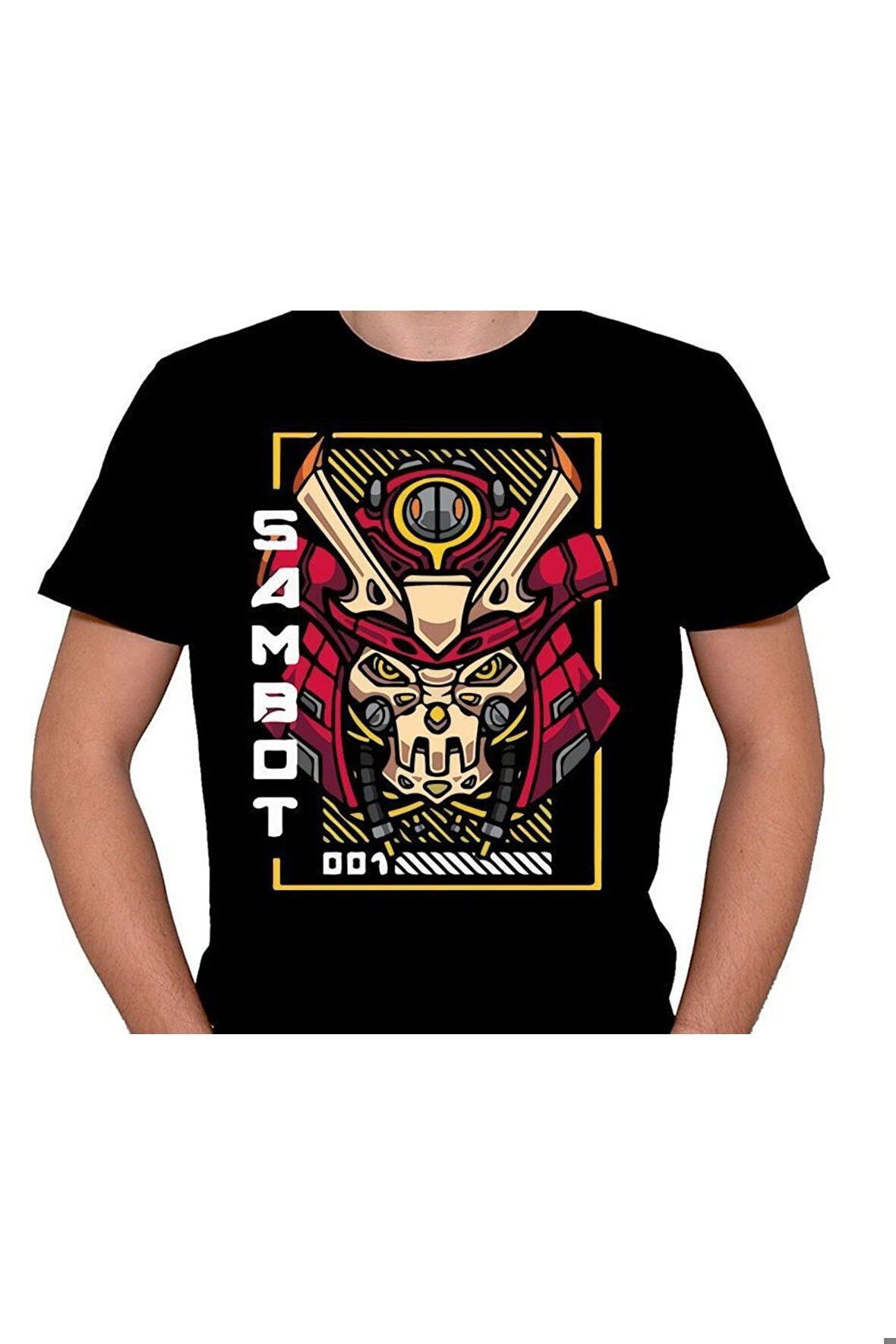 Samurai Sambot Robot Head Tişört Unisex T-shirt