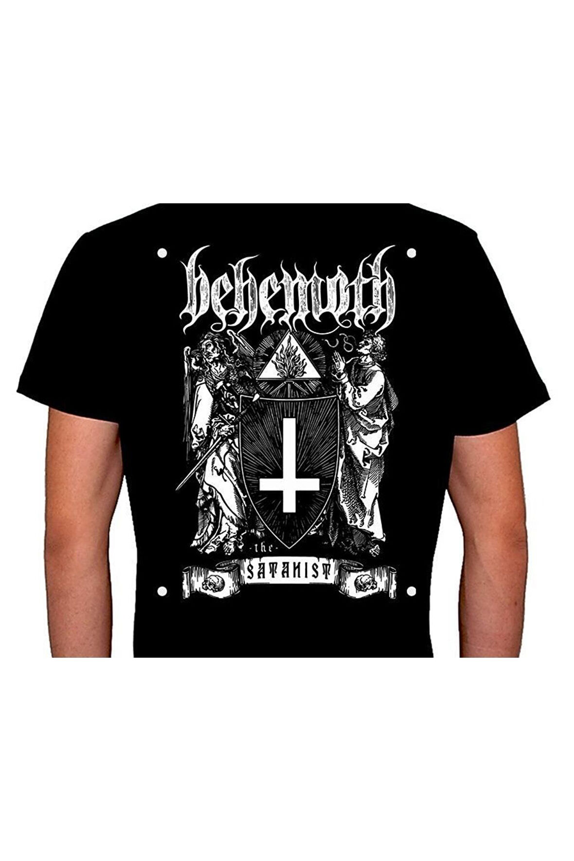 Behemoth Satanist Haç Koç Kafası Tişört Unisex T-shirt