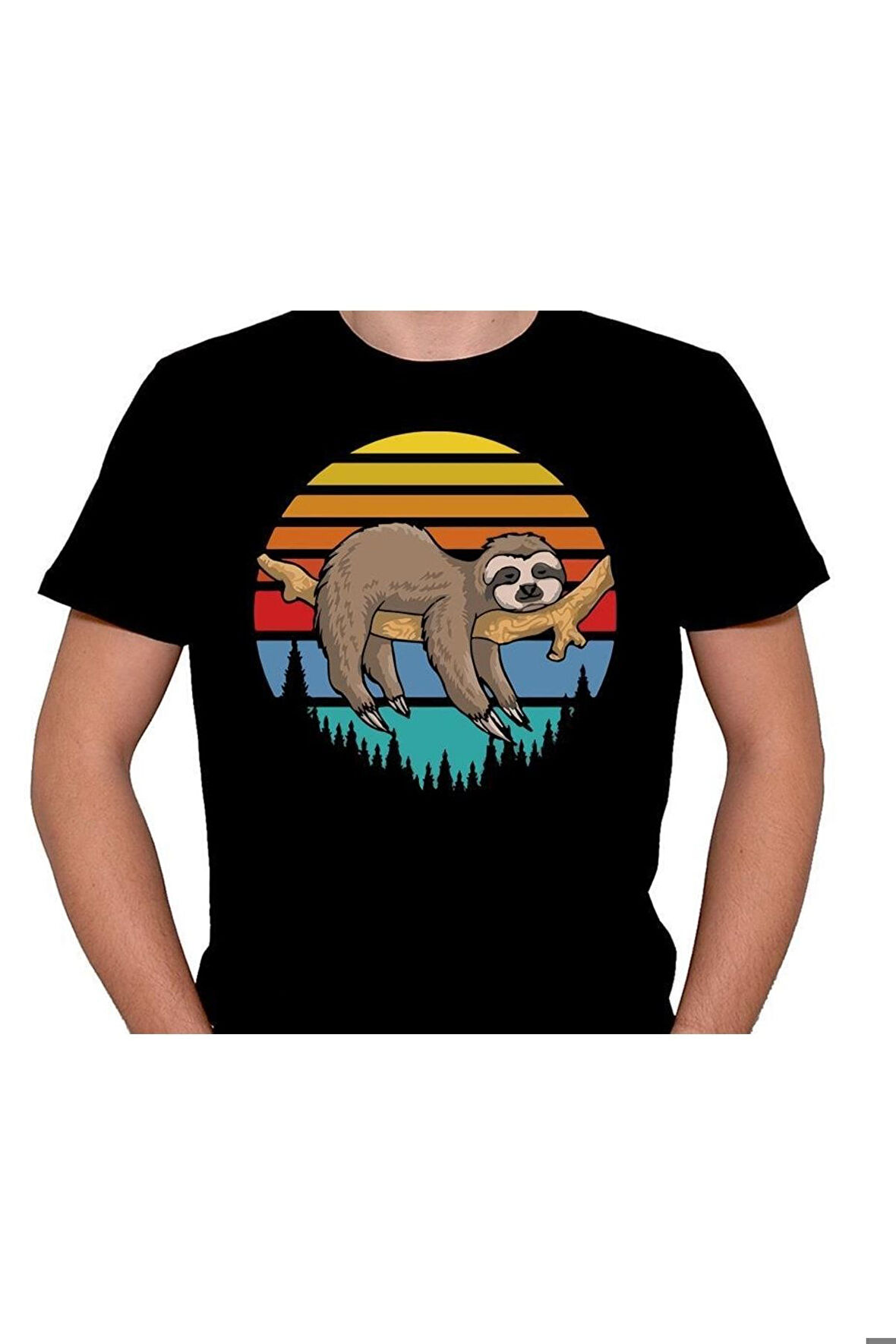 Rakun Uykucu Rackun Retro Tişört Unisex T-shirt