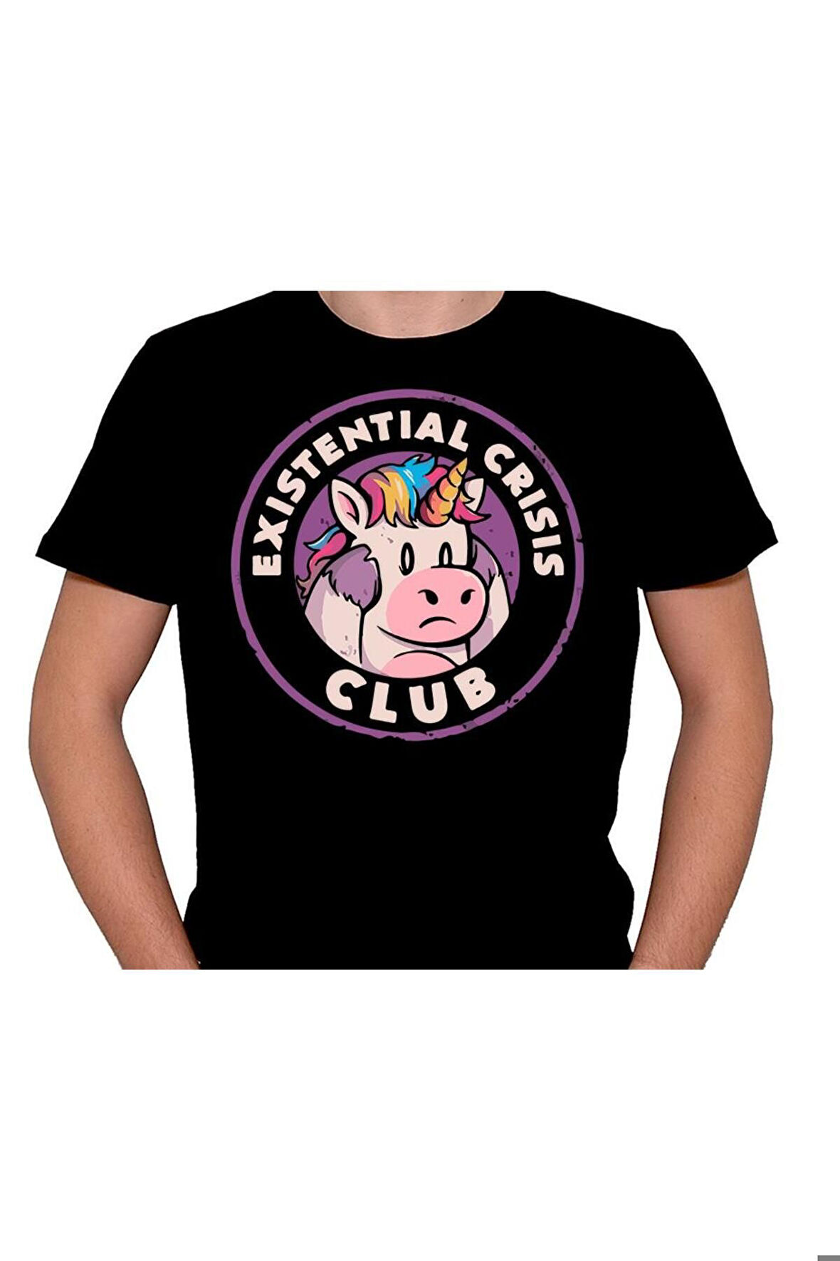 Existential Crisis Club Domuz Unicorn Boynuzlu At Tişört Unisex T-shirt