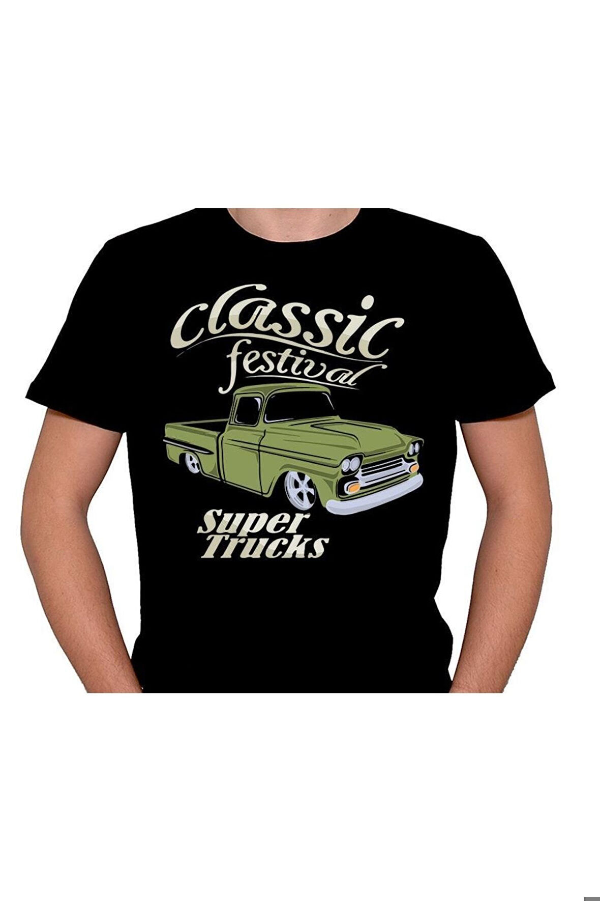 Classic Car Pick-up Festival Süper Trucks Tişört Unisex T-shirt