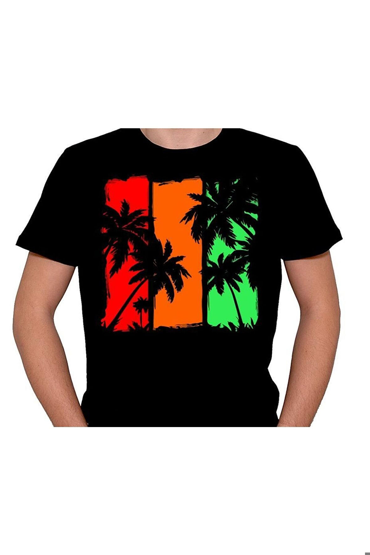 Palmiye Yaz Summer Deniz Kum Güneş Holiday Tişört Unisex T-shirt