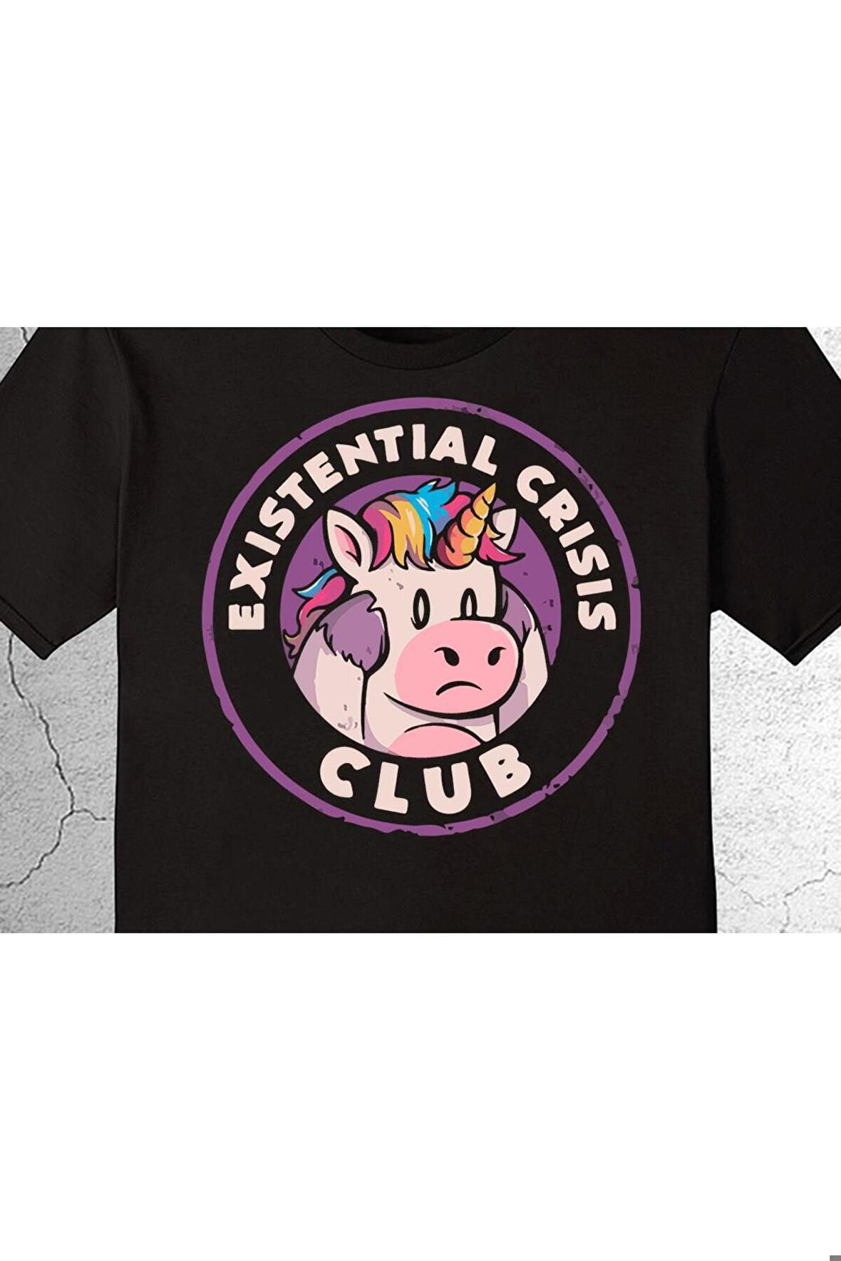 Existential Crisis Club Domuz Unicorn Boynuzlu At Tişört Çocuk T-shirt