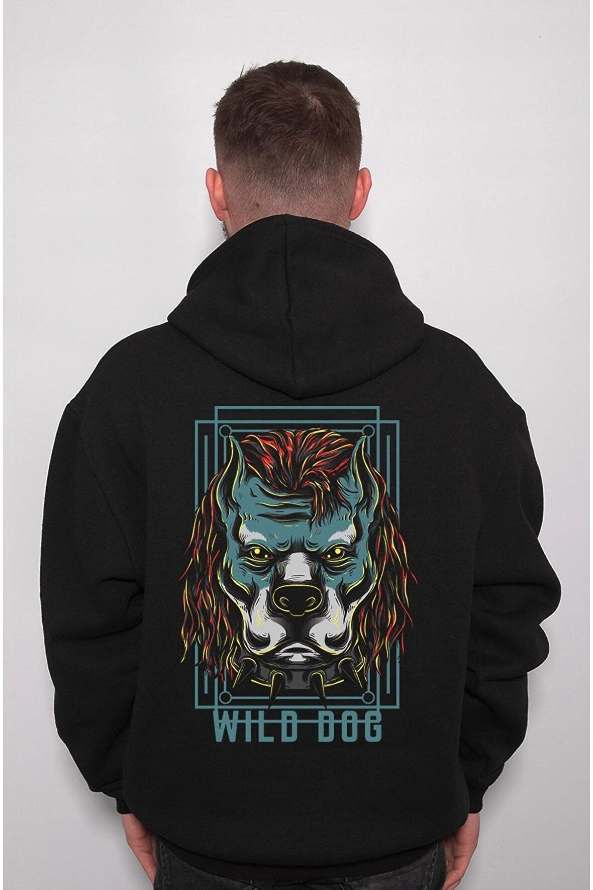 Wild Dog Pitbull Street Gang Style Sweatshirt Unisex Kapüşonlu Hoodie