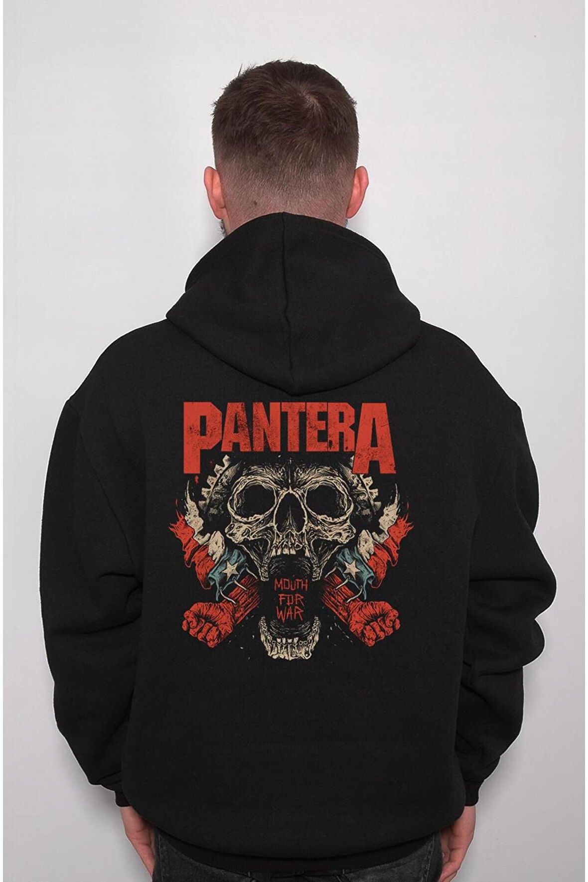 Pantera Skull Kuru Kafa Heavy Metal Sweatshirt Unisex Kapüşonlu Hoodie