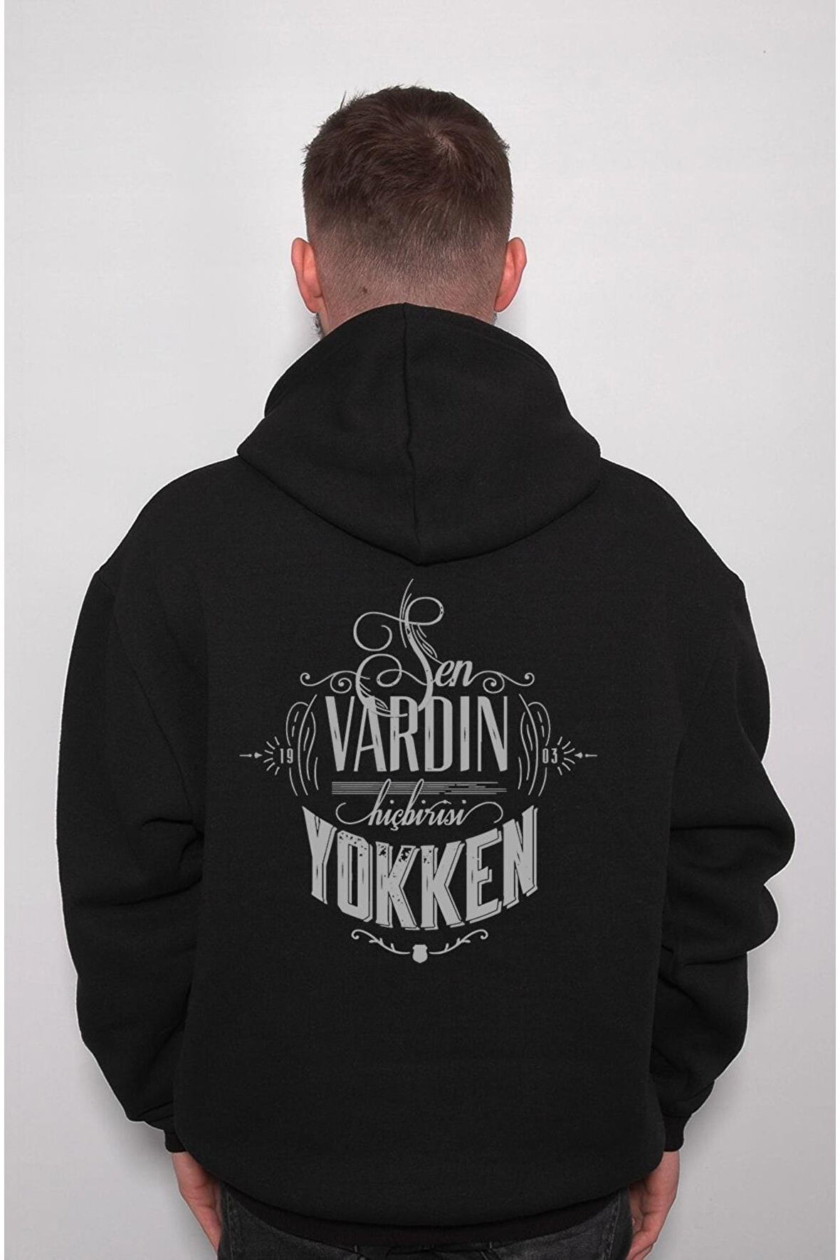 Sen Vardın Kartal Kara Kartal Eagle Sweatshirt Unisex Kapüşonlu Hoodie