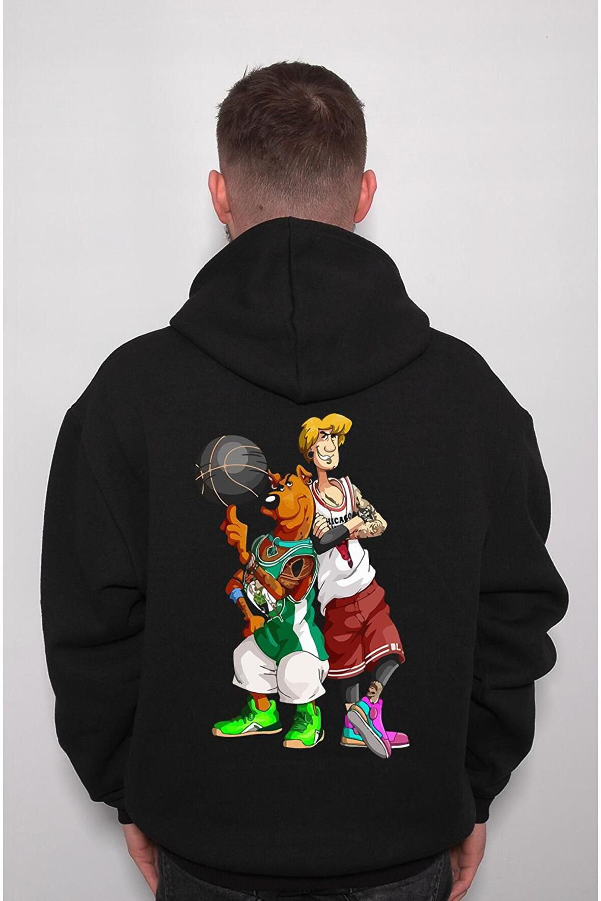 Scooby Doo Shagge Basketbol Hippi Sweatshirt Unisex Kapüşonlu Hoodie