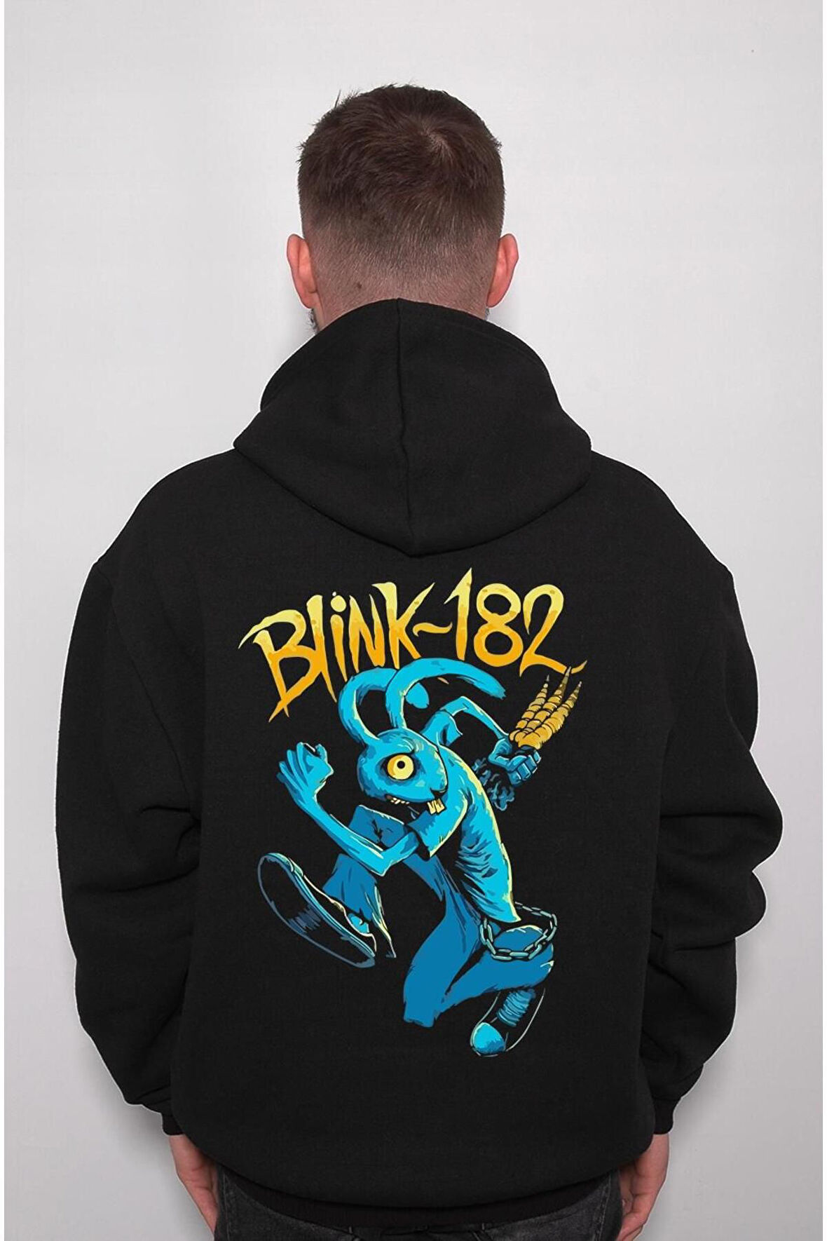 Blink 182 Tavşan Havuç Rabbit Sweatshirt Unisex Kapüşonlu Hoodie