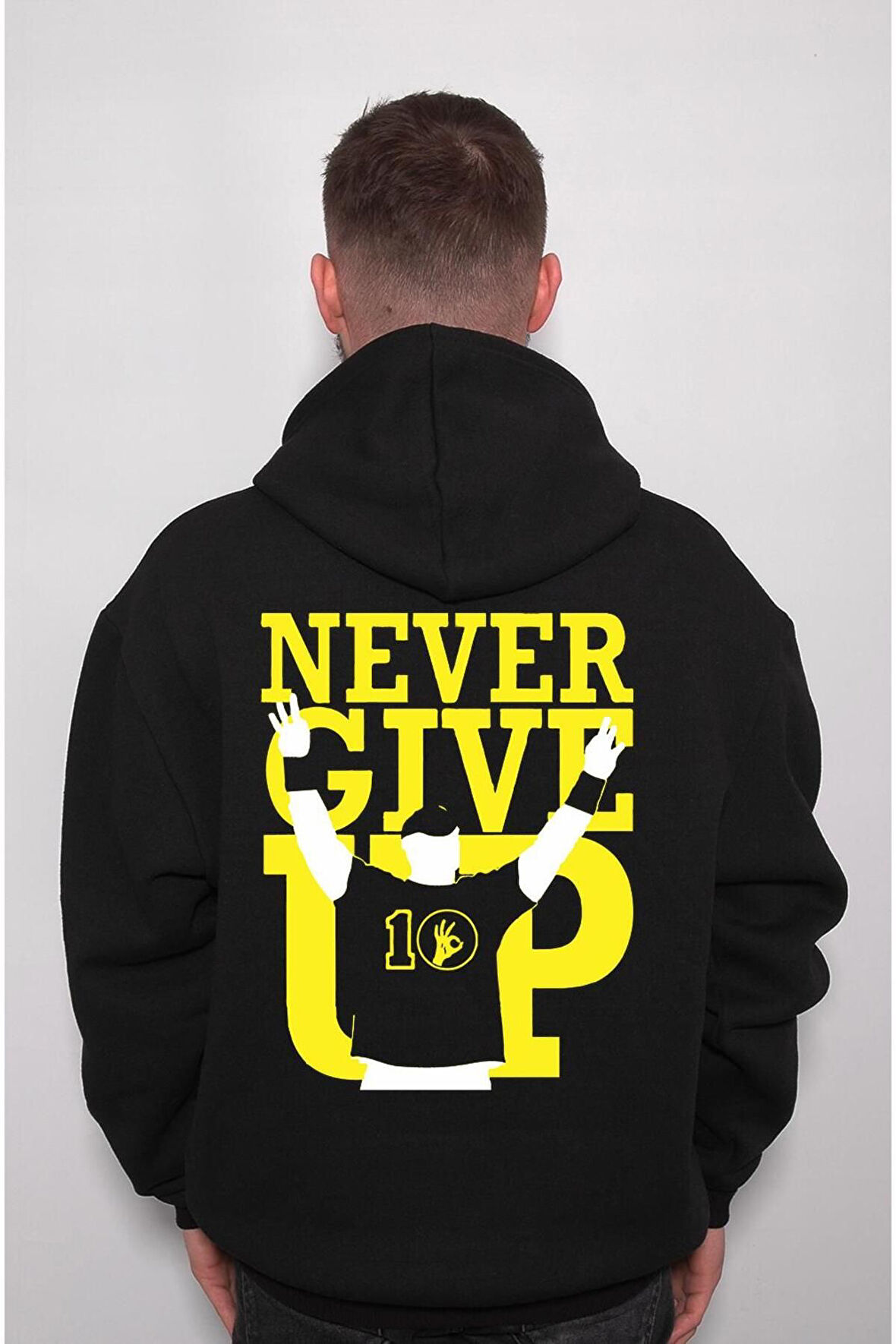John Cena Never Give Up American Güreşi Sweatshirt Unisex Kapüşonlu Hoodie