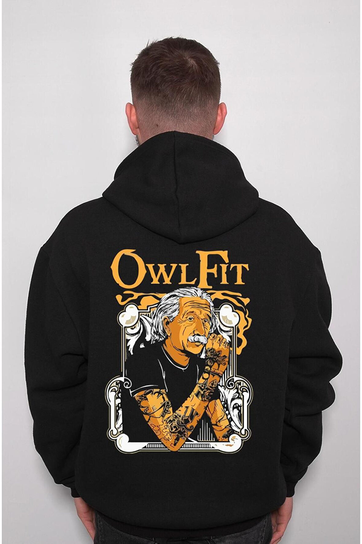Owl Fit Albert Einstein Thug Gang Sweatshirt Unisex Kapüşonlu Hoodie